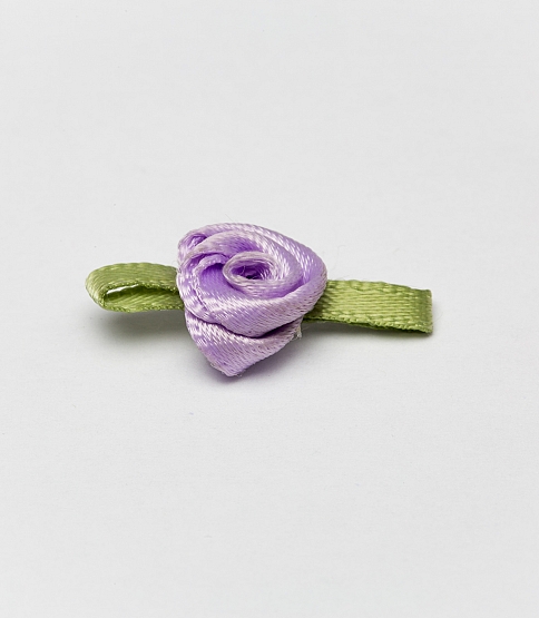 Small Ribbon Rose 100 Pcs Lilac - Click Image to Close